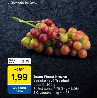 Tesco Finest hrozno bezkôstkové Tropical