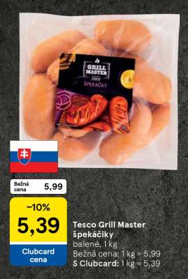 Tesco Grill Master špekáčky