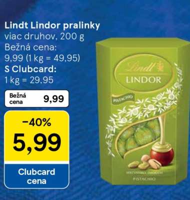 Lindt Lindor pralinky