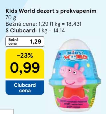 Kids World dezert s prekvapením