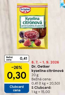 Dr. Oetker kyselina citrónová