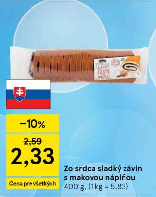 Zo srdca sladký závin s makovou náplňou