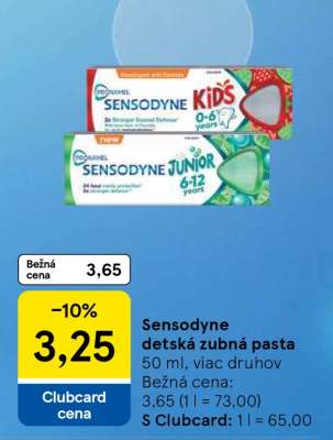 Sensodyne detská zubná pasta