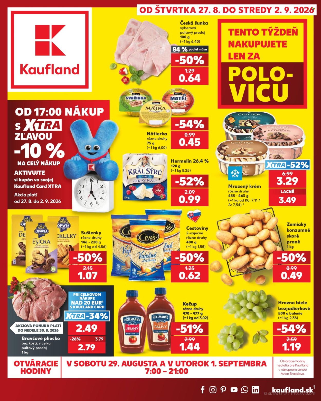 Leták Kaufland - 27.8.2026 - 2.9.2026. Strana 1