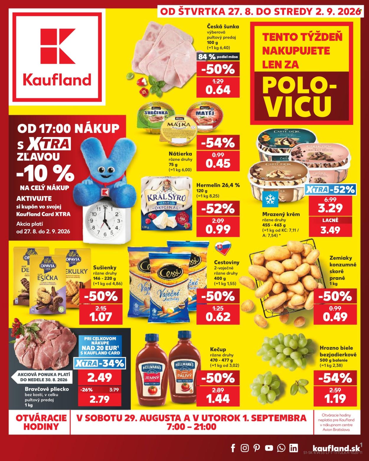 Leták Kaufland - 27.8.2026 - 2.9.2026. Strana 1