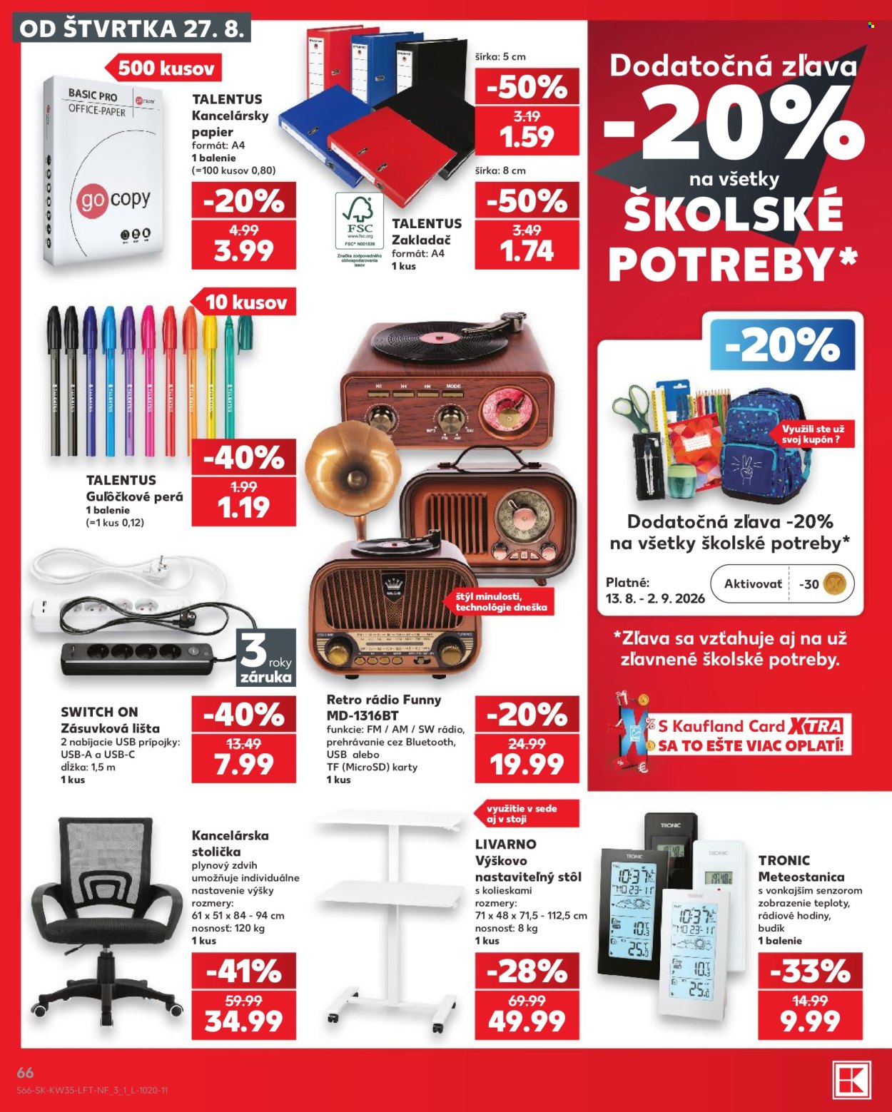 Leták Kaufland - 27.8.2026 - 2.9.2026. Strana 66