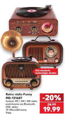 Retro rádio Funny MD-1316BT