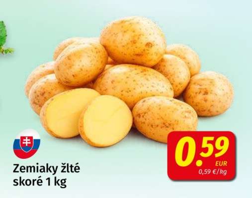 Zemiaky žlté skoré 1 kg