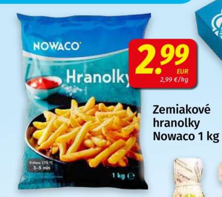 Zemiakové hranolky Nowaco 1 kg
