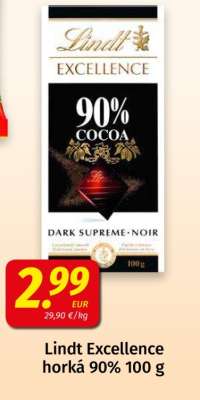 Lindt Excellence hořká 90% 100 g