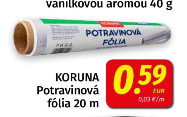 KORUNA Potravinová fólia 20 m