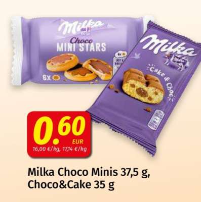 Milka Choco Minis 37,5 g, Choco&Cake 35 g