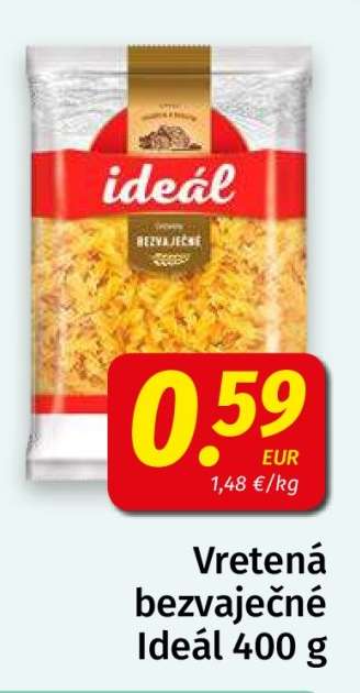 Vretená bezvaječné Ideál 400 g
