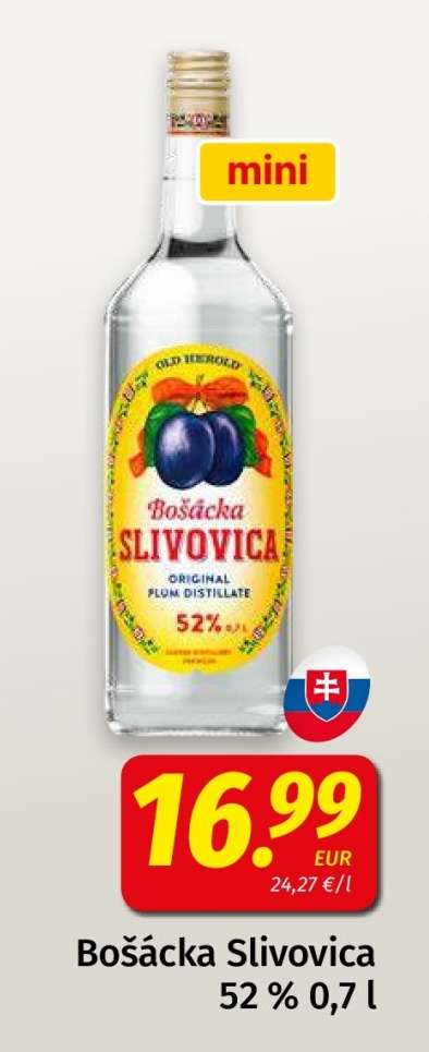 Bošácka Slivovica 52% 0,7 l
