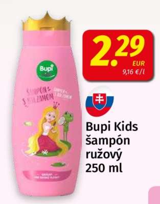 Bupi Kids šampón ružový 250 ml