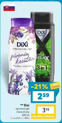 Dixi sprchový gél rôzne druhy