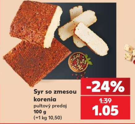 Syr so zmesou korenia