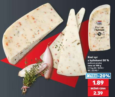 Kozi syr s bylinkami 50 %
