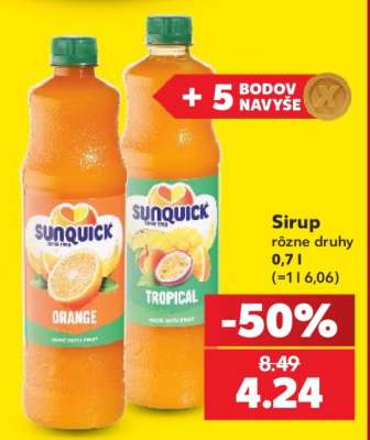 Sirup rôzne druhy 0,7 l