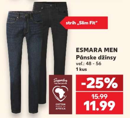 ESMARA MEN Pánske džínsy