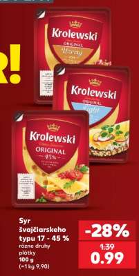 Syr švajčiarskeho typu 17 - 45 %