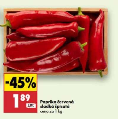 Paprika červená sladká špicatá