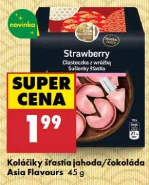 Koláčiky šťastia jahoda/čokoláda Asia Flavours 45 g