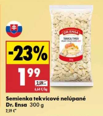 Semienka tekvicové nelúpané Dr. Ensa 300 g