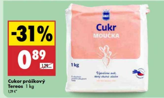 Cukor práškový Tereos 1 kg