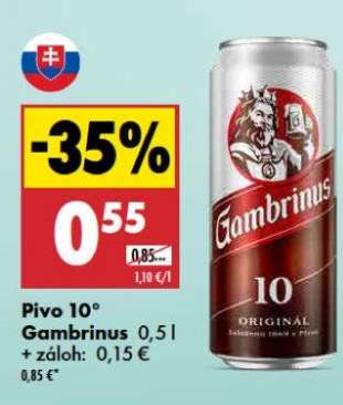 Pivo 10° Gambrinus 0,51