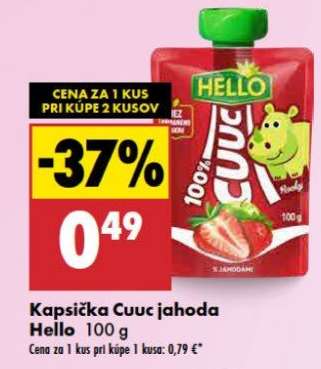 Kapsička Cuuc jahoda Hello 100 g