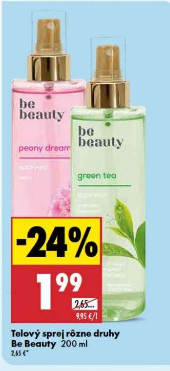 Telový sprej rôzne druhy Be Beauty 200 ml