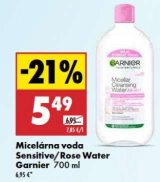 Micelárna voda Sensitive/Rose Water Garnier 700 ml