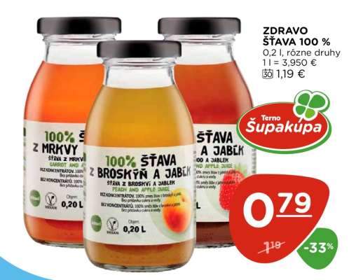 ZDRAVO Šťava 100 %