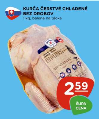 Kurča čerstvé chladené bez drobov