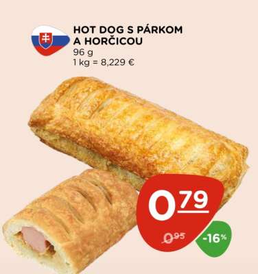 Hot Dog s párkom a horčicou