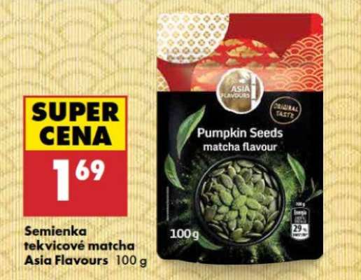 Semienka tekvicové matcha Asia Flavours 100 g