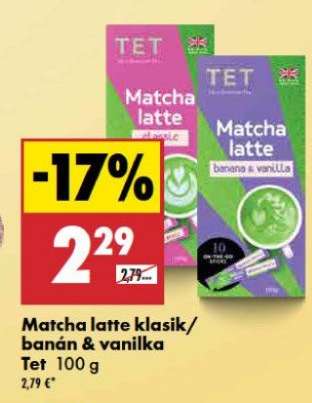 Matcha latte klasik/banán & vanilka Tet 100 g