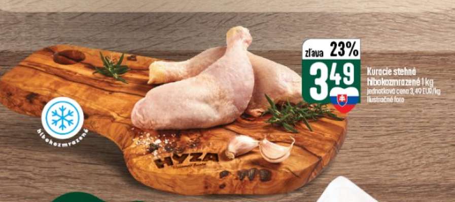 Kuracie stehná hlboko zmrazené 1 kg