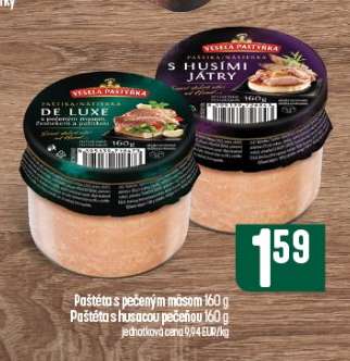 Paštéta s pečeným mäsom 160 g, Paštéta s husacou pečeňou 160 g