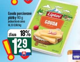 Gouda porciované plátky 90 g