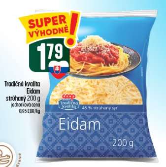 Tradičná kvalita Eidam strúhaný 200 g