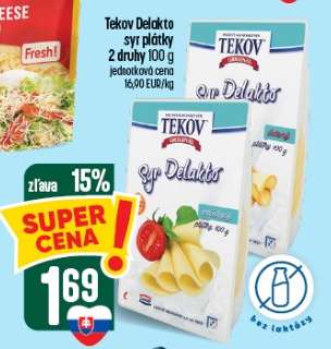 Tekov Delakto syr plátky