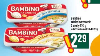 Bambino základ na varenie