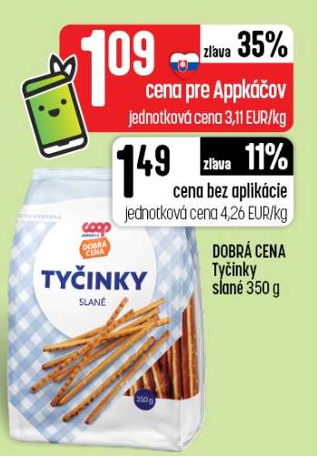 DOBRÁ CENA Tyčinky slané 350 g
