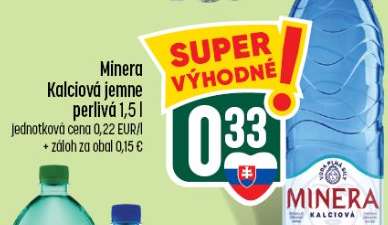 Minera Kalciová jemne perlivá 1,5 l