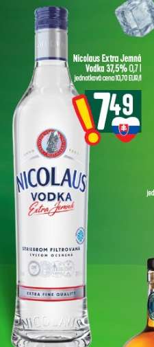 Nicolaus Extra Jemná Vodka 37,5% 0,7 l