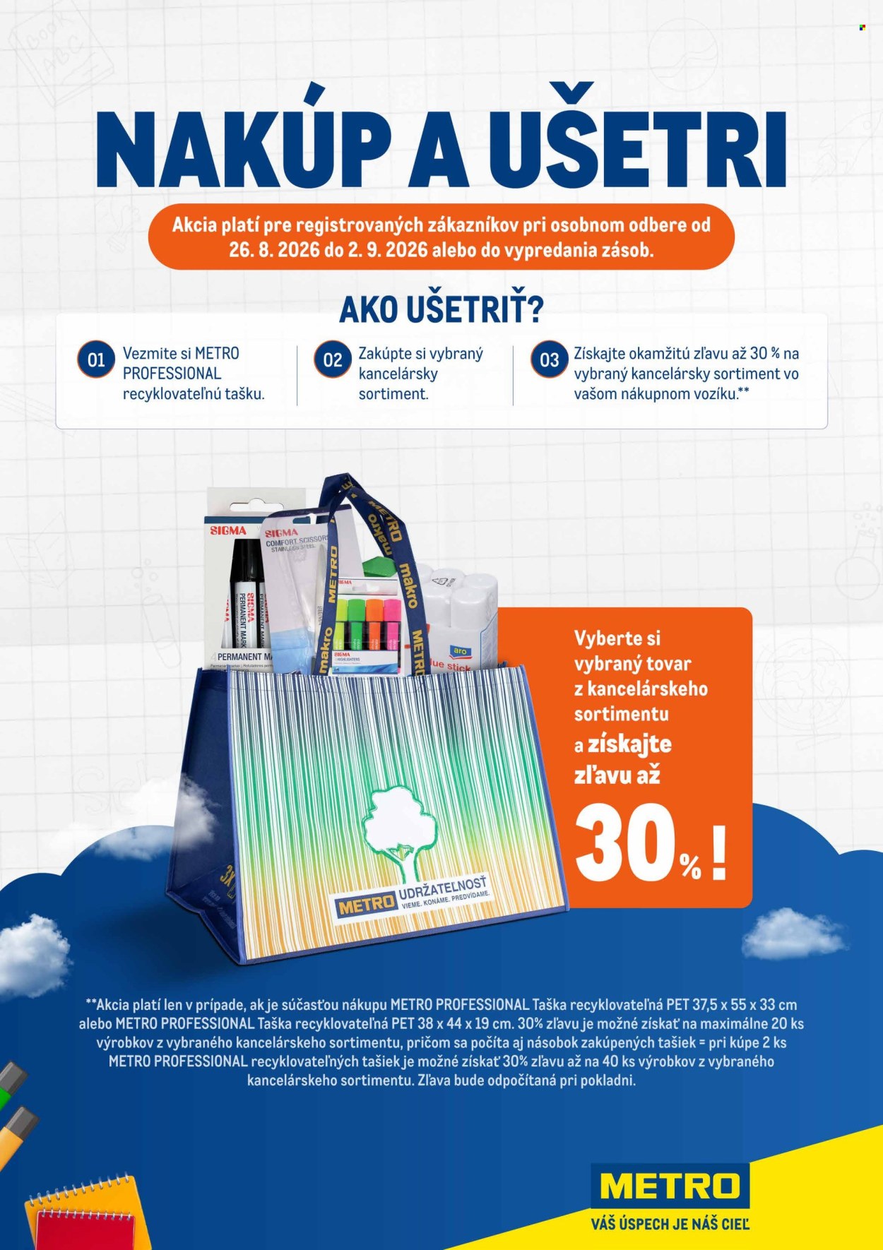 Leták Metro - 26.8.2026 - 2.9.2026. Strana 1