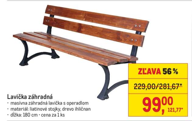 Lavička záhradná