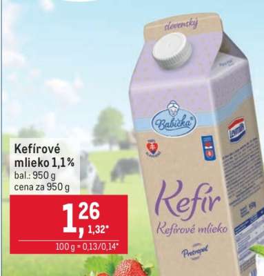 Kefírové mlieko 1,1 %